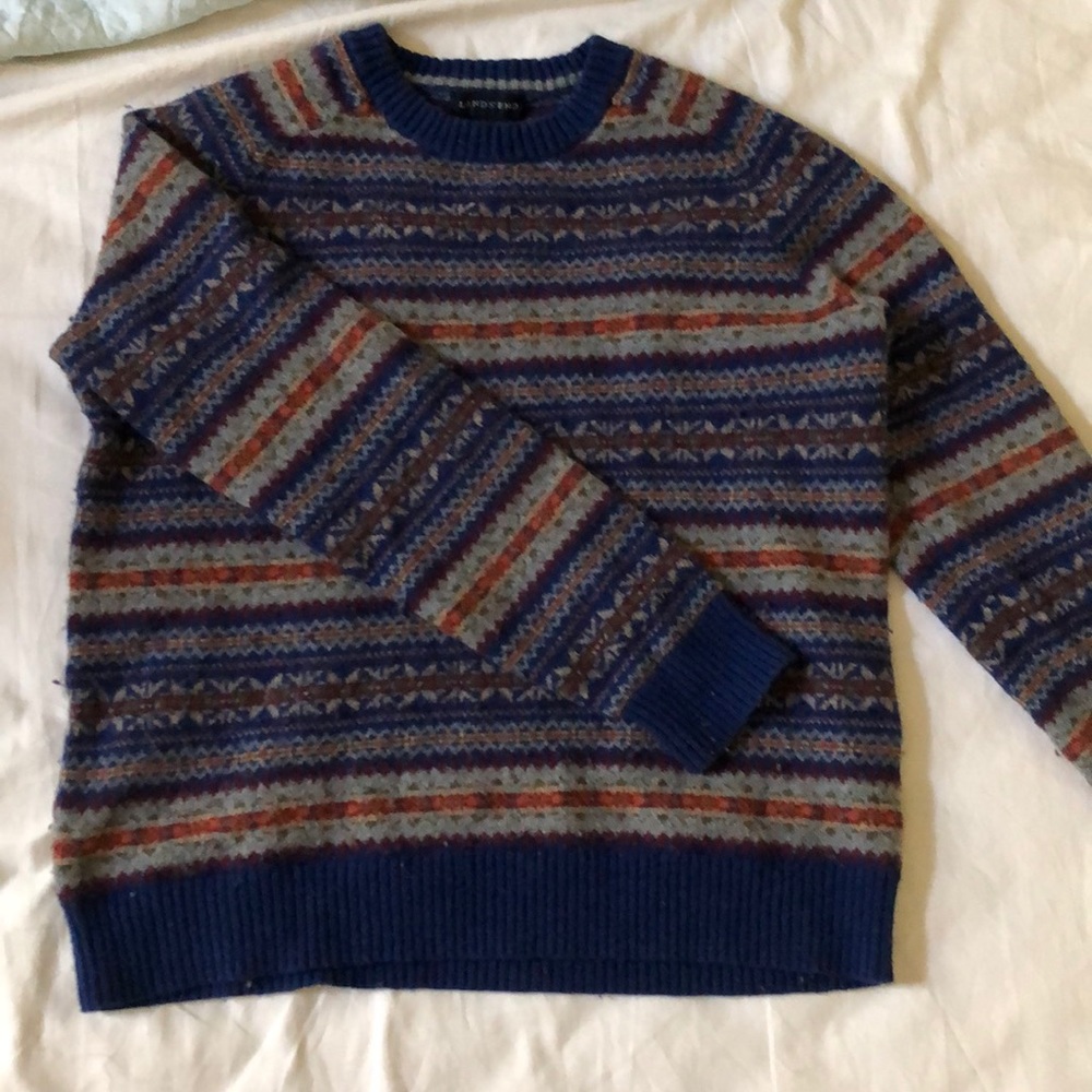 patterned striped sweater